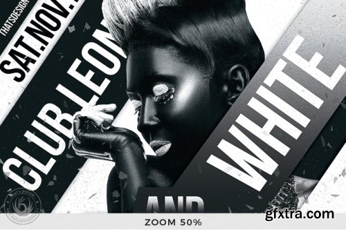 Black and White Party Flyer Template