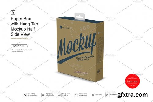 CreativeMarket - Paper Box with Hang Tab Mockup 3882462