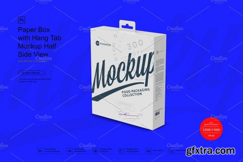 CreativeMarket - Paper Box with Hang Tab Mockup 3882462