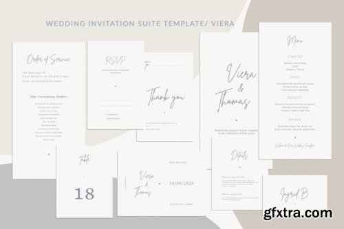 Wedding Invitation Suite Viera, Templates