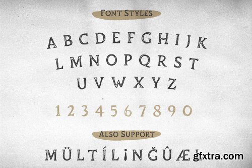 CreativeMarket - Duskey - Vintage Serif Font + Extras 3881137