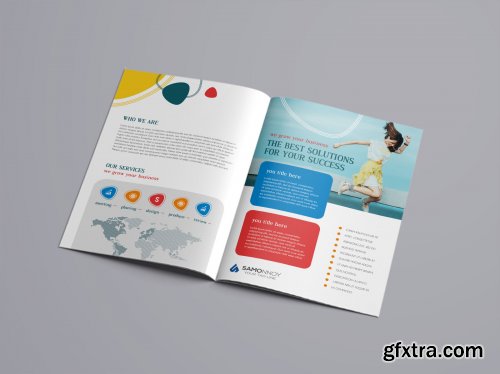 Bi-Fold Brochure PSD Template