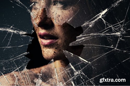 Shattered Glass - Photoshop Action