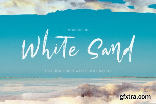 White Sand. Font + Extras.