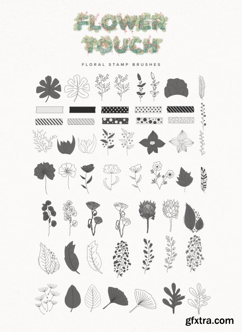 CreativeMarket - Flower Touch Procreate Brushes 3720162