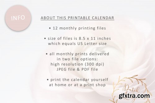 CreativeMarket - Printable Monthly Calendar 2020 Dogs 3895184