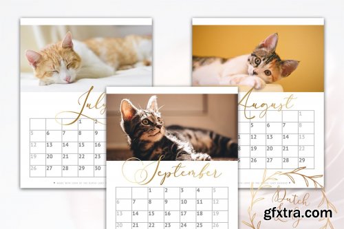 CreativeMarket - Printable Monthly Calendar 2020 Cats 3896026