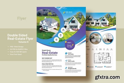 Double Sided Real Estate Flyer Template V-6