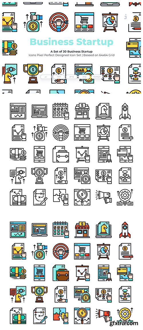 30 Business Startup Icons