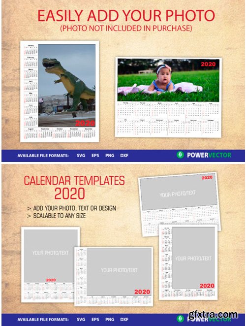 Photo Calendar Year 2020 Templates 1552242