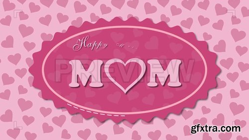 Happy Mother's Day With Hearts 214846