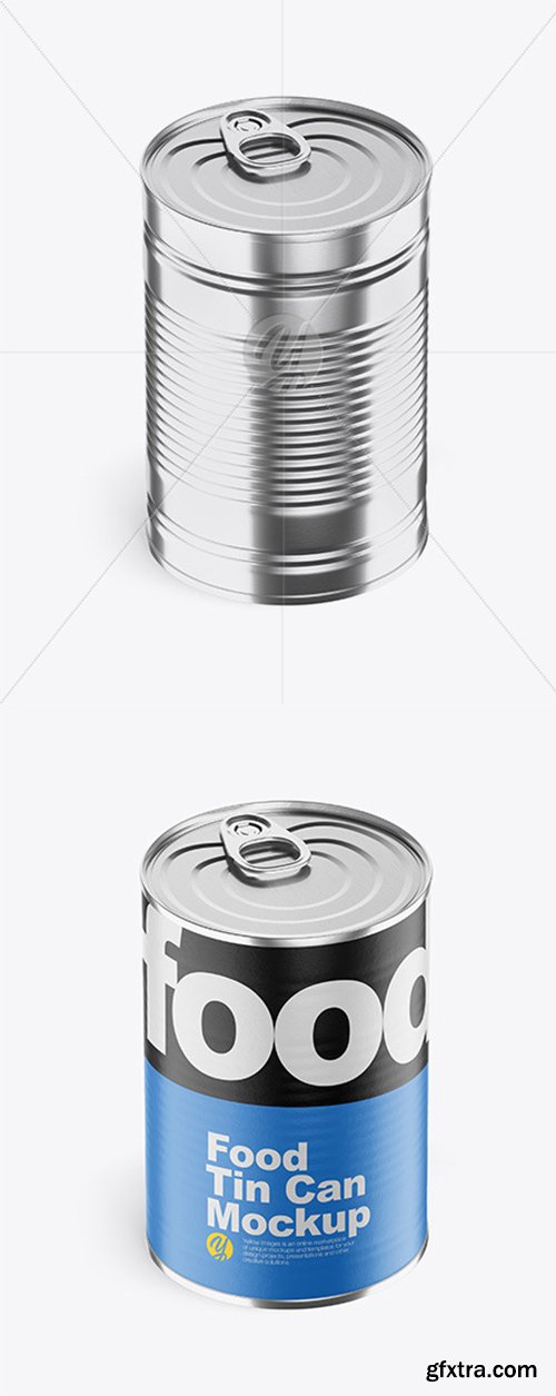 Metallic Food Can Mockup 45152