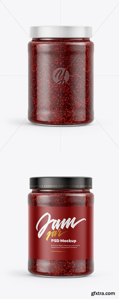 Raspberry Jam Jar Mockup 45161