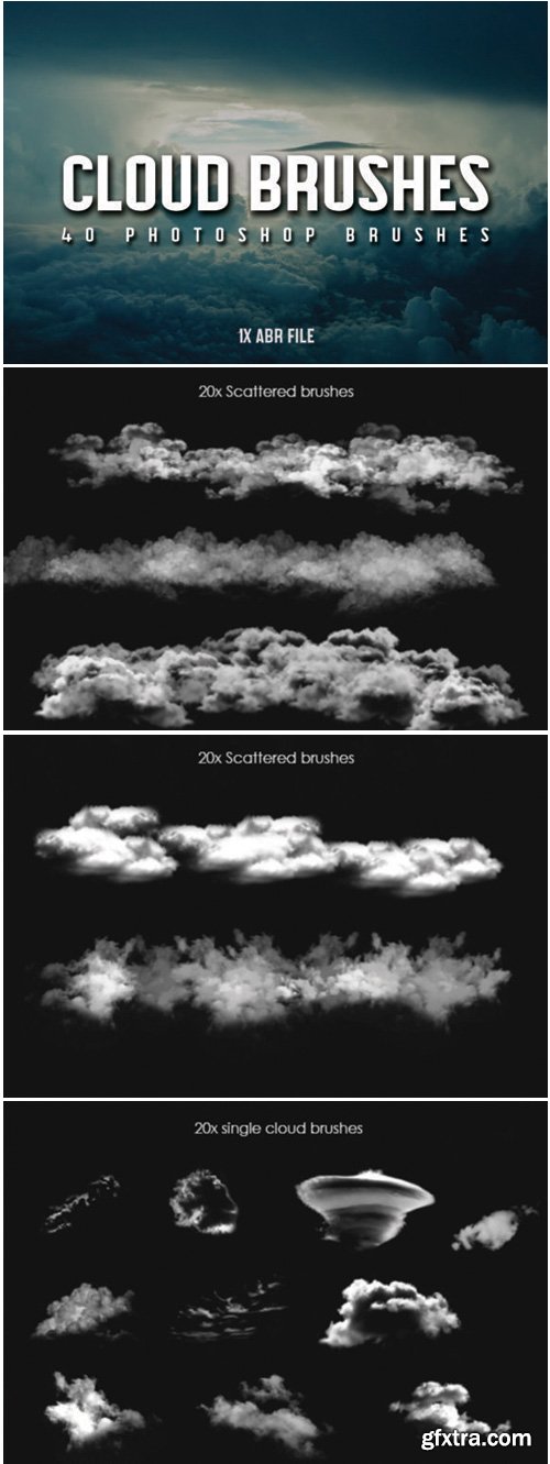 40 Cloud Brushes for Photoshop 1552639