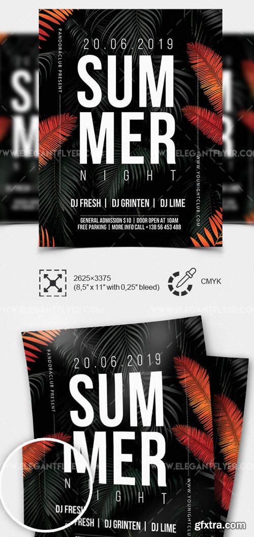 Summer Night V27 2019 Premium PSD Flyer Template