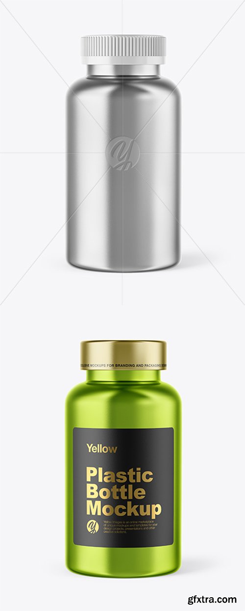 Metallic Bottle Mockup 43476