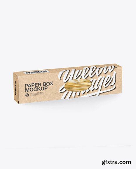 Kraft Paper Box with Spaghetti Mockup 45793