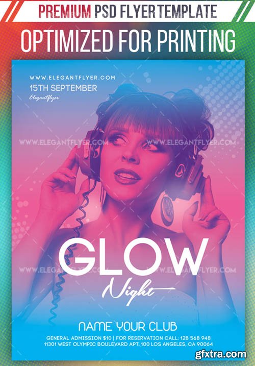 Glow Night V27 2019 Premium Flyer Template in PSD