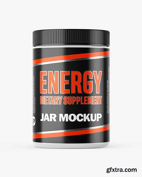 Glossy Plastic Jar Mockup 45780