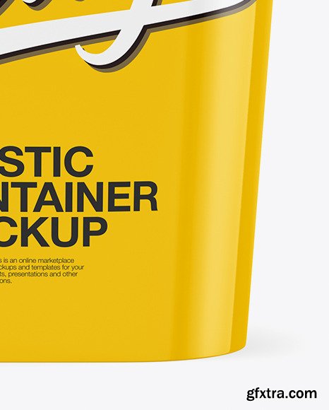 Glossy Plastic Container Mockup 45817