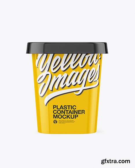 Glossy Plastic Container Mockup 45817