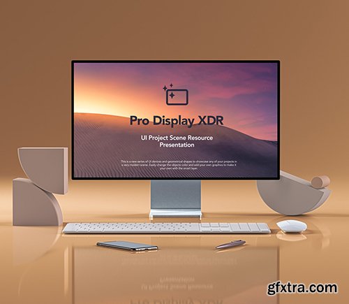 Psd Pro Display Mockup UI Scene