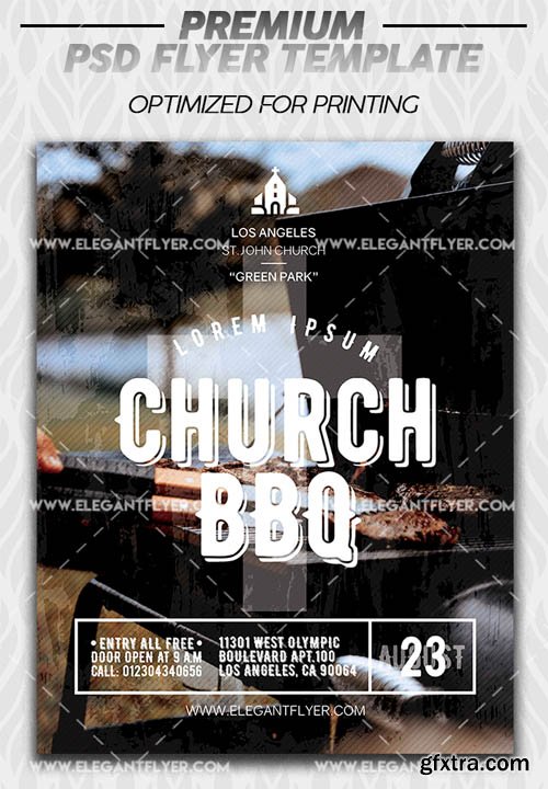 Church BBQ V1 2019 Premium PSD Flyer Template