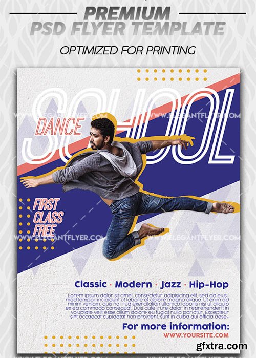 School of Contemporary Dance V1 2019 Premium Flyer Template in PSD