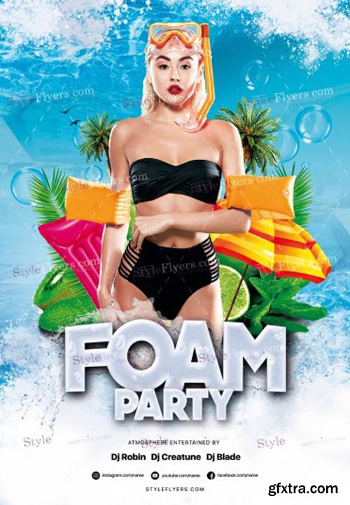 Foam Party V1 2019 PSD Flyer Template