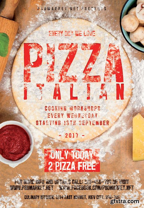 Pizza italian - Premium flyer psd template