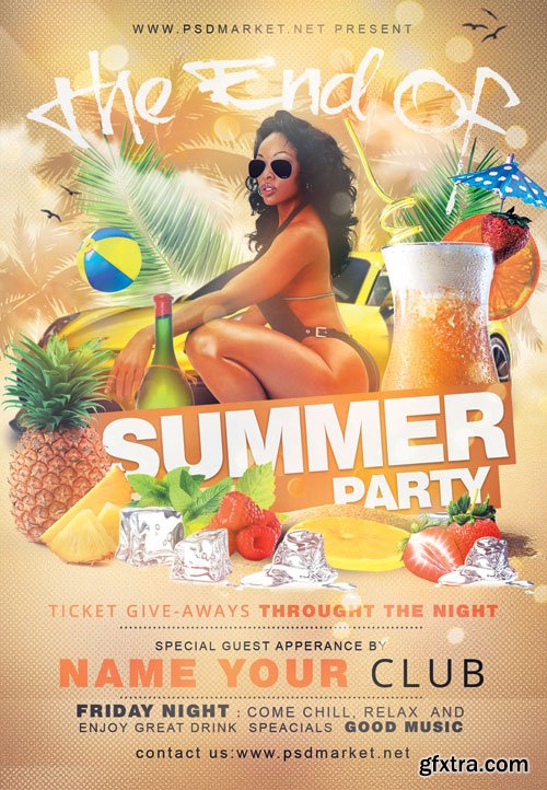 The end of summer party - Premium flyer psd template