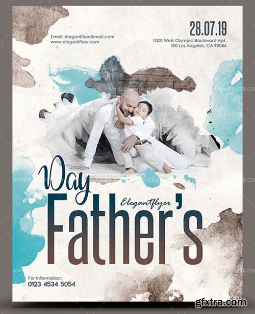 Fathers Day V30 2019 3rd Sunday of June Premium PSD Flyer Template