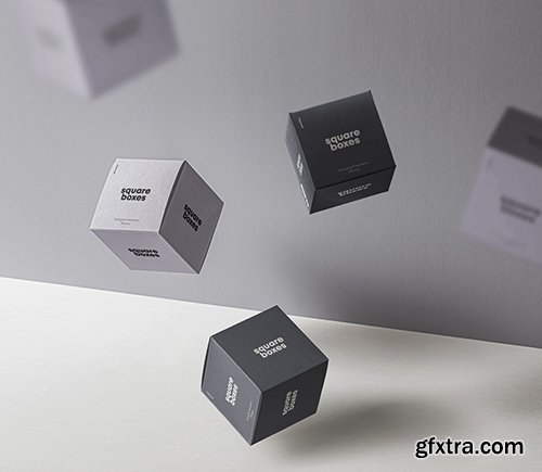 Gravity Psd Boxes Packaging Mockup