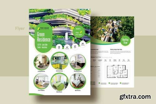 Double Sided Real Estate Flyer Template V-8