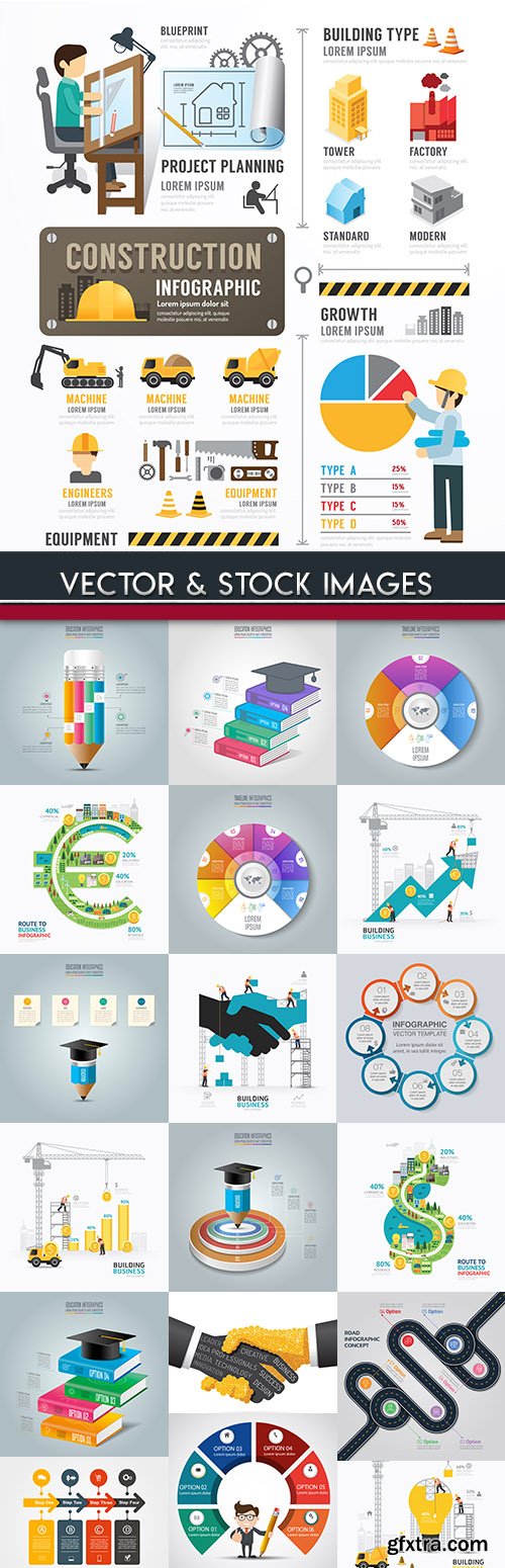 Business infographics options elements collection 73