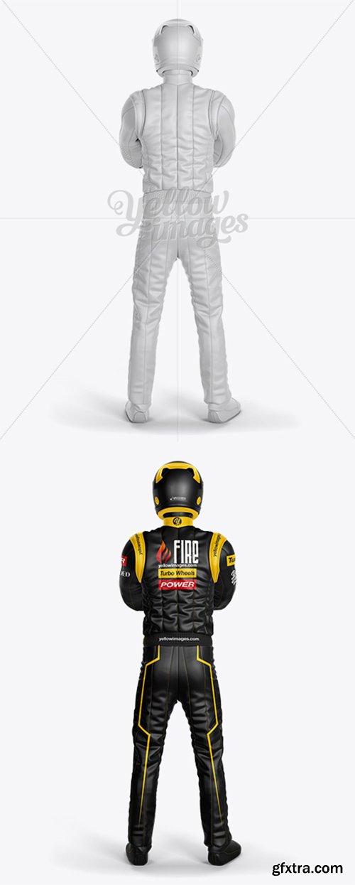 F1 Racing Kit Mockup - Back View 17715