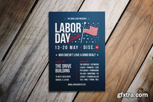 Labor Day Happy Hour and Sale Flyers