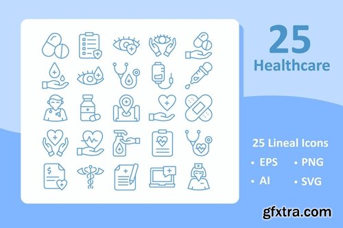 25 Healthcare Icons ( Line )