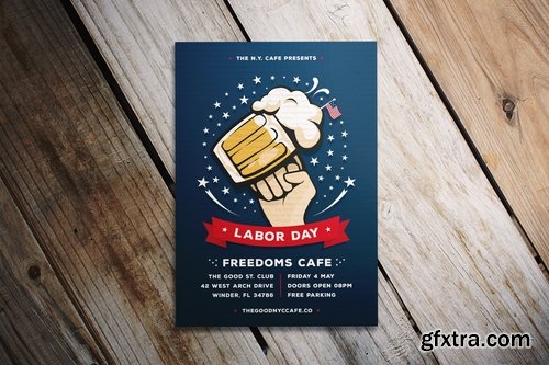 Labor Day Happy Hour and Sale Flyers