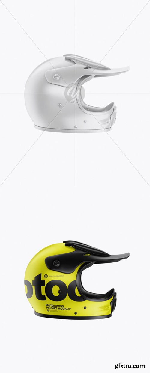 Motocross Helmet Mockup - Side View 21459