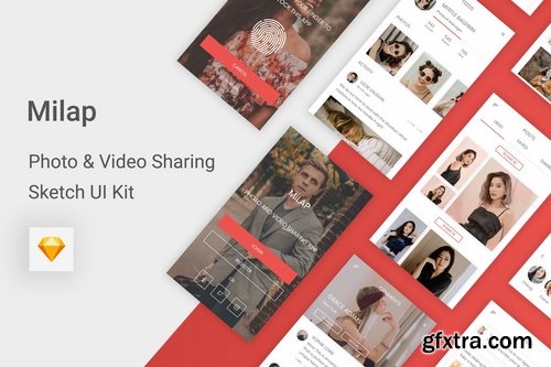 Milap - Photo & Video Sharing UI Kit for Sketch