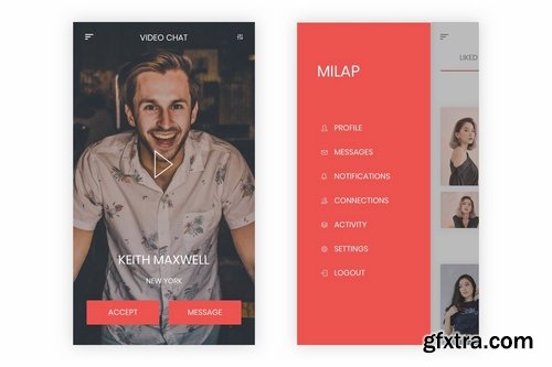 Milap - Photo & Video Sharing UI Kit for Sketch