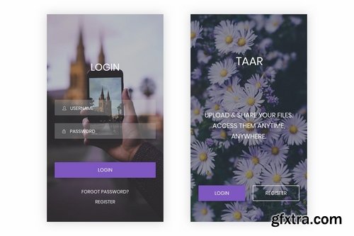 Taar - File Sharing Platform UI Kit for Sketch