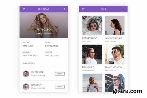 Taar - File Sharing Platform UI Kit for Sketch