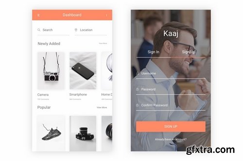 Kaaj - Buy, Sell & Trade UI Kit for Sketch