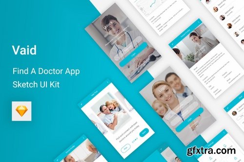 Vaid - Find A Doctor UI Kit for Sketch