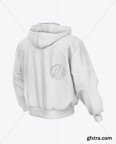 Harrington Hooded Jacket Mockup - Half Side 45711