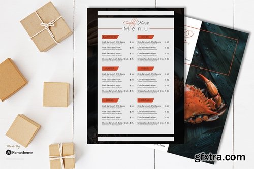 Crabby - Seafood Menu Template