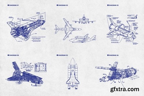 Retro Diagrams - Space Edition