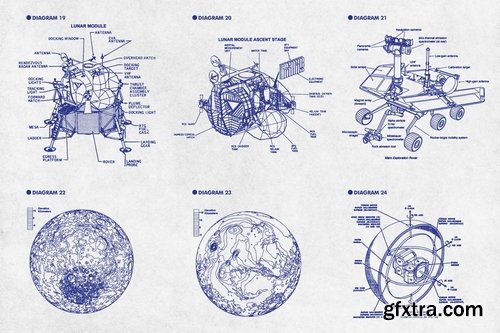 Retro Diagrams - Space Edition